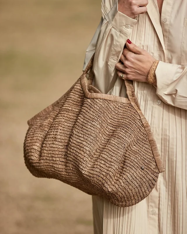ALICE MM 3 LACES Bag - Raffia Bag - Made In Mada